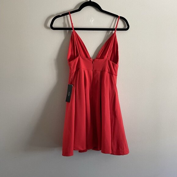 Lulus Women XS Red Pockets Here For The Party Sleeveless Mini Skater Dress NWT - Picture 10 of 12
